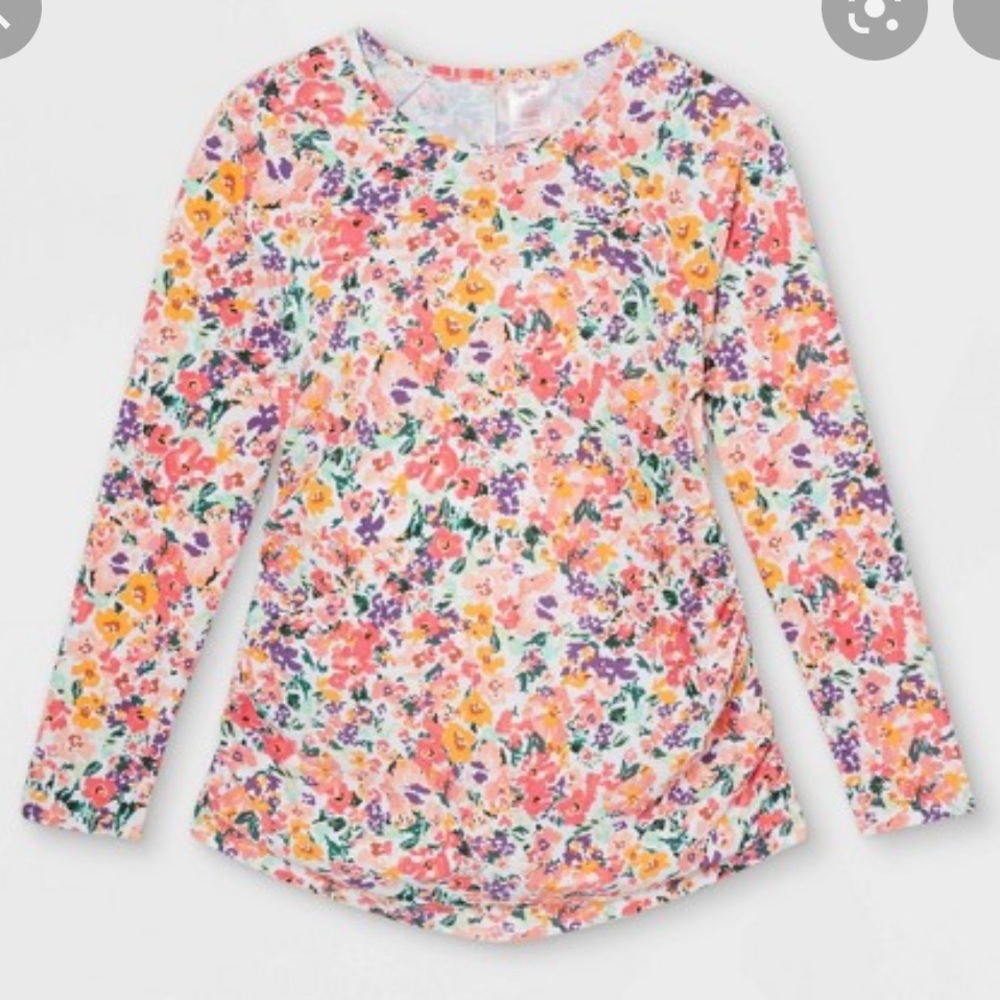 Isabel maternity long sleeve rash guard by Ingrid & Isabel floral